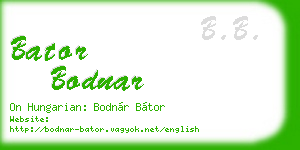 bator bodnar business card